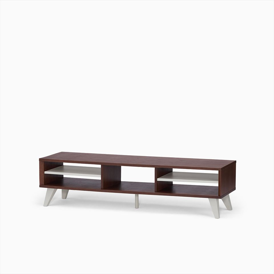 KUUM  Linear Wood Low Board W1600 Brown_Wooden legs