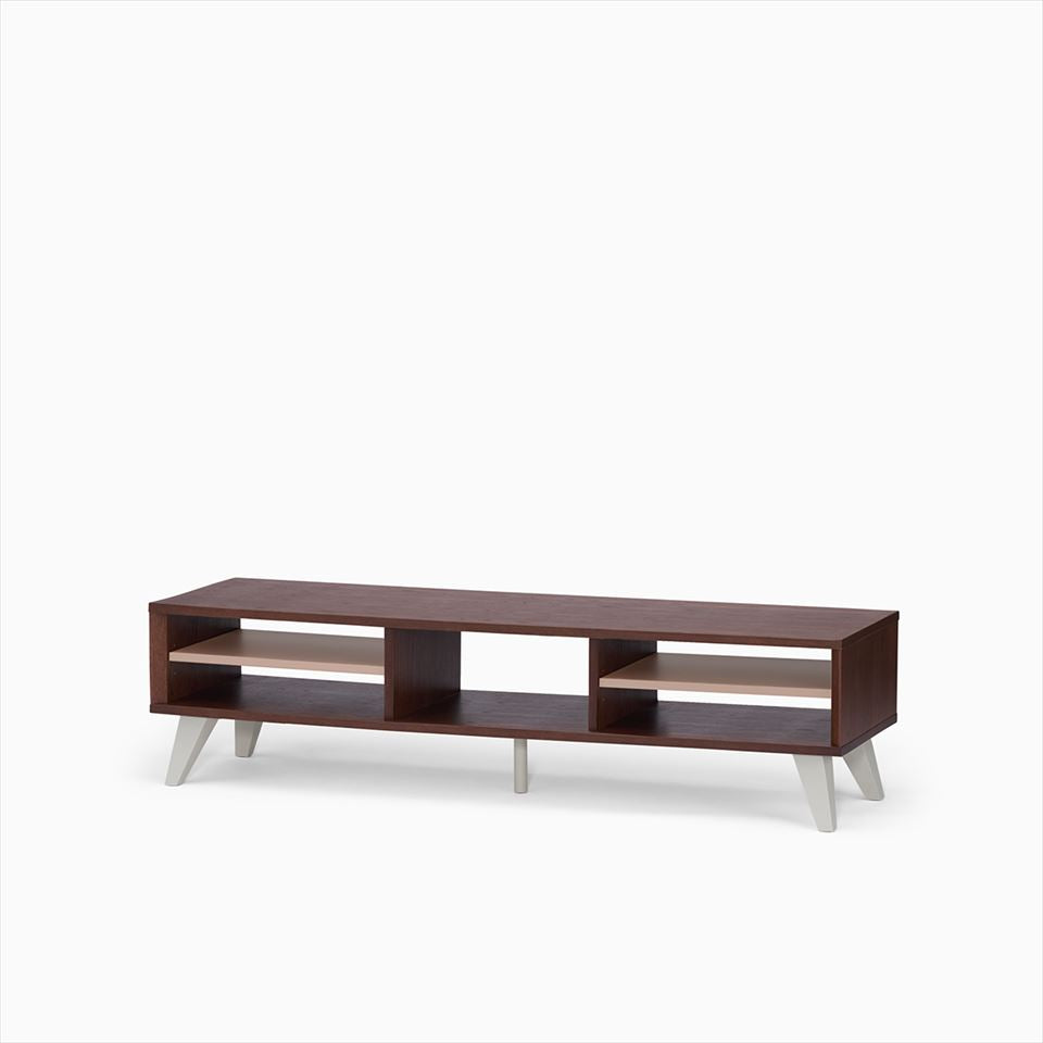 KUUM  Linear Wood Low Board W1600 Brown_Wooden legs