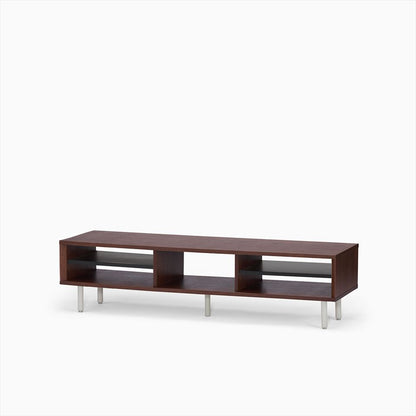 KUUM  Linear Wood Low Board W1600 Brown_Steel legs