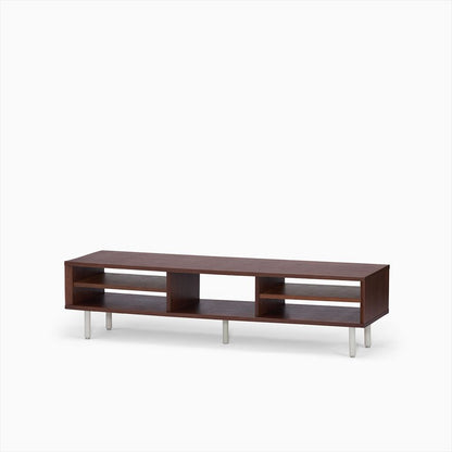 KUUM  Linear Wood Low Board W1600 Brown_Steel legs