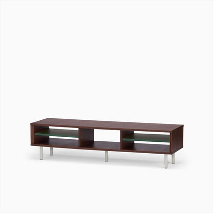 KUUM  Linear Wood Low Board W1600 Brown_Steel legs