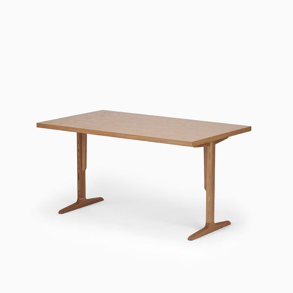 KUUM テーブル140x80cm | オーク突板ナチュラル 4人用 カフェ・ダイニング兼用