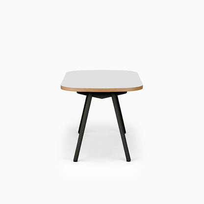 KUUM Table Oval  W1400 × D800 - メラミンホワイト / クーム テーブル