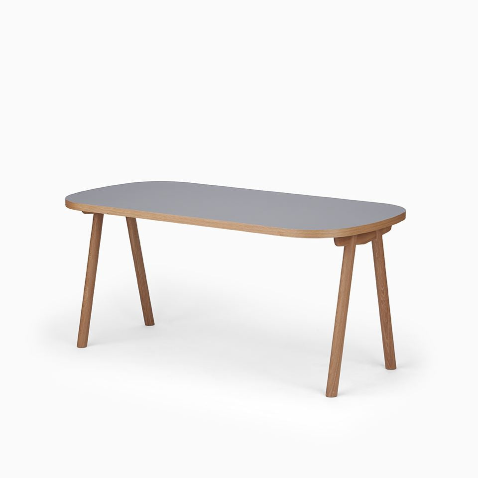 KUUM Table Oval  W1600 × D800 - メラミングレー / クーム テーブル