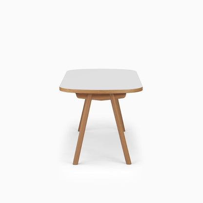 KUUM Table Oval  W1600 × D800 - メラミンホワイト / クーム テーブル