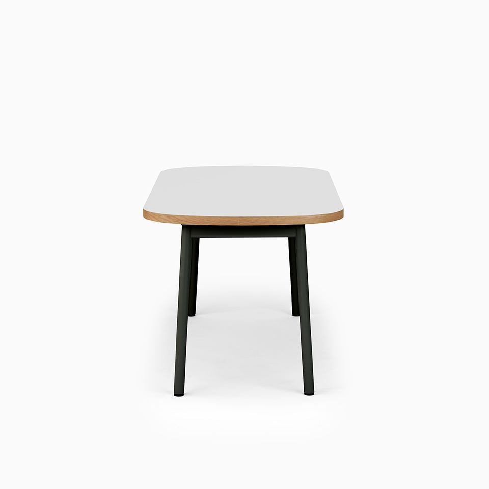 KUUM Table Oval  W1600 × D800 - メラミンホワイト / クーム テーブル
