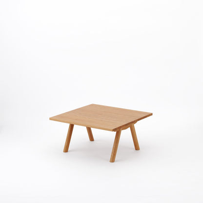 KUUMロー テーブル80x80cm | アッシュ無垢材ナチュラル リビングテーブル