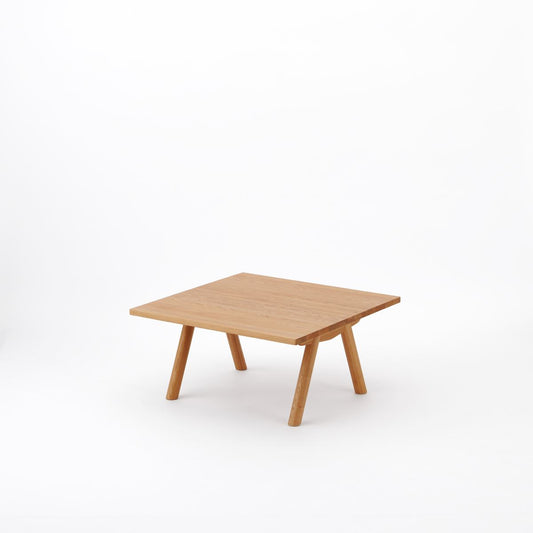 KUUMロー テーブル80x80cm | アッシュ無垢材ナチュラル リビングテーブル
