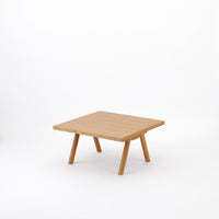 KUUM Living Table W800 × D800 - アッシュ無垢材ナチュラル / クーム リビング テーブル