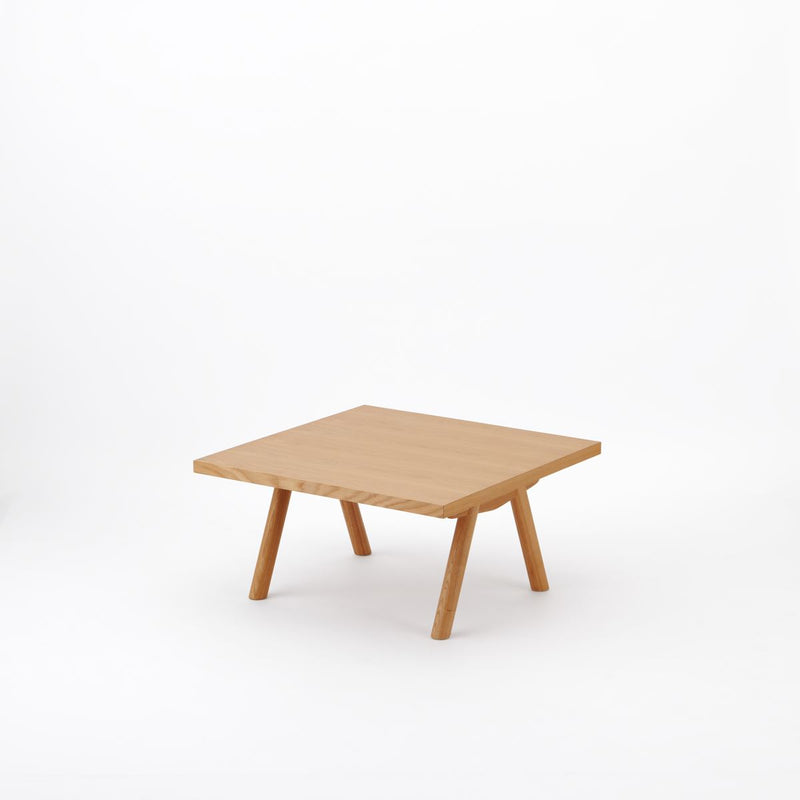 KUUM Living Table W800 × D800 - アッシュ無垢材ナチュラル / クーム リビング テーブル