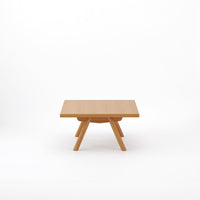 KUUM Living Table W800 × D800 - アッシュ無垢材ナチュラル / クーム リビング テーブル