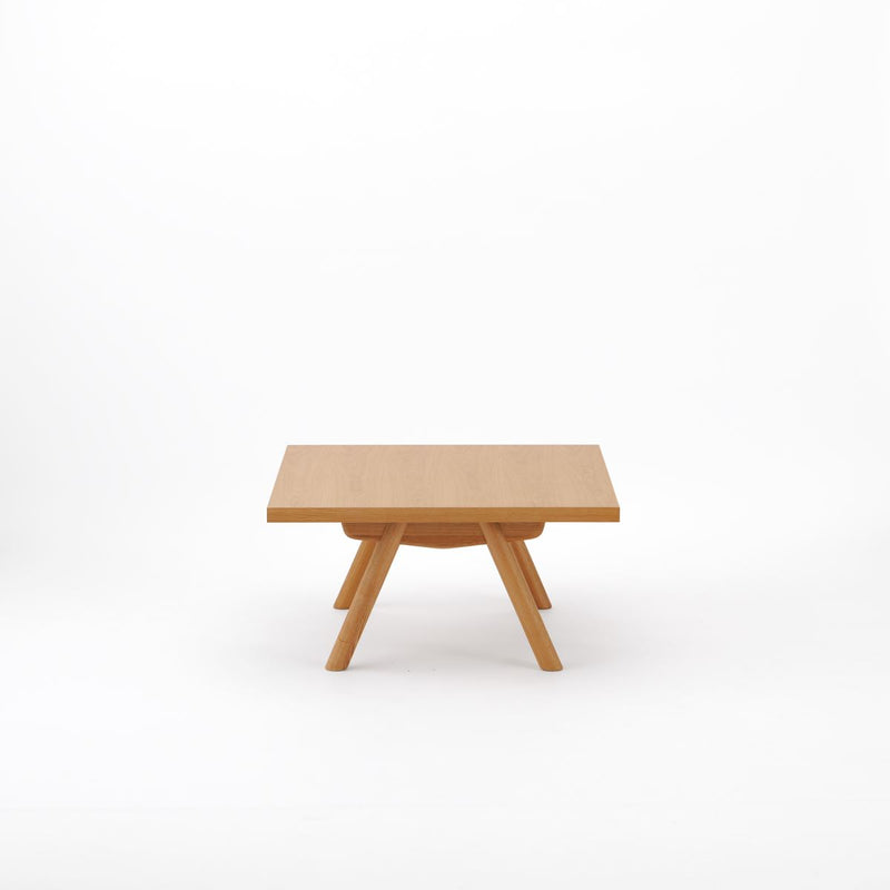 KUUM Living Table W800 × D800 - アッシュ無垢材ナチュラル / クーム リビング テーブル