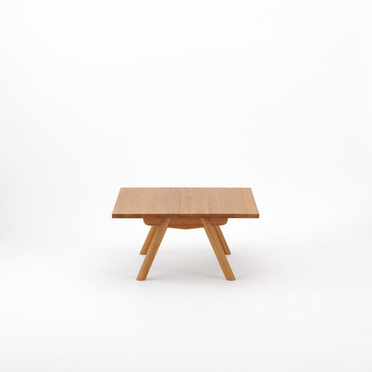 KUUMロー テーブル80x80cm | アッシュ無垢材ナチュラル リビングテーブル