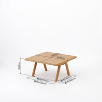 KUUM Living Table W800 × D800 - アッシュ無垢材ナチュラル / クーム リビング テーブル