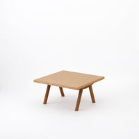 KUUM Living Table W800 × D800 - アッシュ無垢材ナチュラル / クーム リビング テーブル