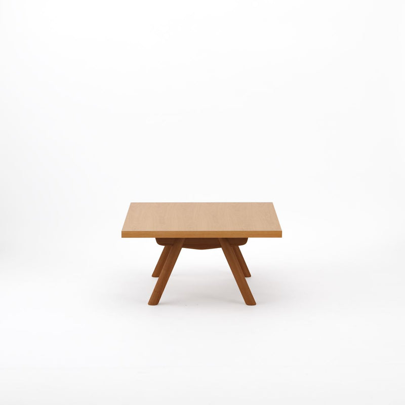 KUUM Living Table W800 × D800 - アッシュ無垢材ナチュラル / クーム リビング テーブル