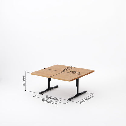 KUUMロー テーブル80x80cm | アッシュ無垢材ナチュラル リビングテーブル