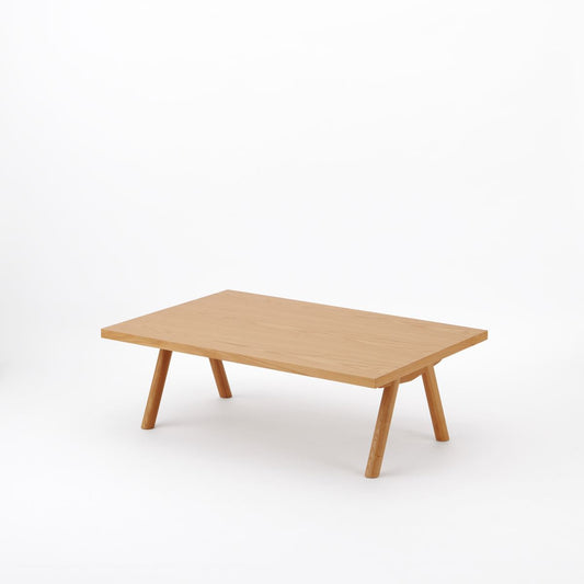 KUUM Living Table W1200 × D800 - アッシュ無垢材ナチュラル / クーム リビング テーブル