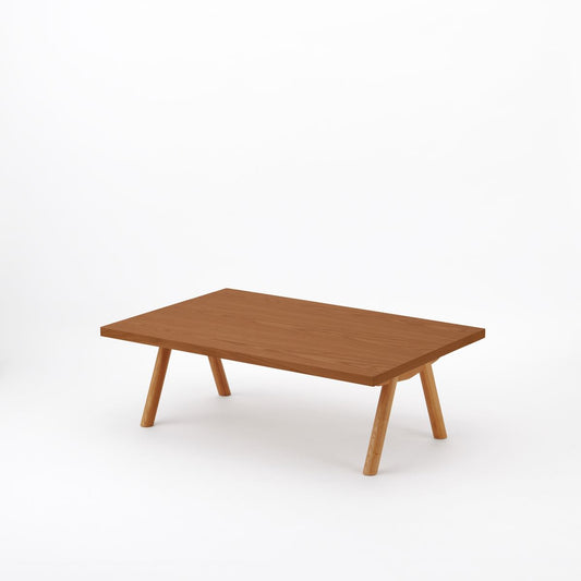 KUUM Living Table W1200 × D800 - アッシュ無垢材ブラウン / クーム リビング テーブル