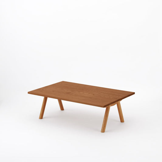 KUUM ローテーブル120x80cm | アッシュ無垢材ブラウン リビングテーブル