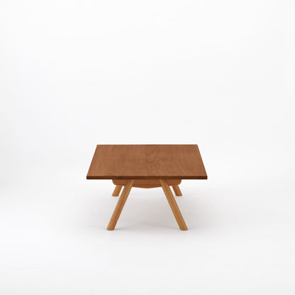 KUUM ローテーブル120x80cm | アッシュ無垢材ブラウン リビングテーブル