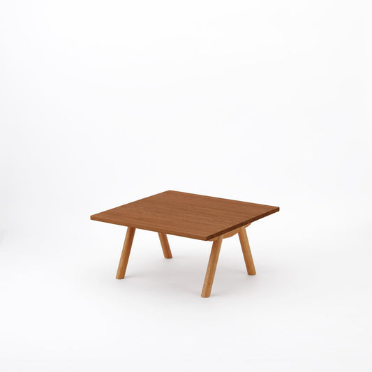 KUUMロー テーブル80x80cm | アッシュ無垢材ブラウン リビングテーブル