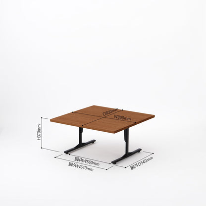 KUUMロー テーブル80x80cm | アッシュ無垢材ブラウン リビングテーブル