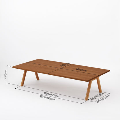 KUUM ローテーブル160x80cm | アッシュ無垢材ブラウン