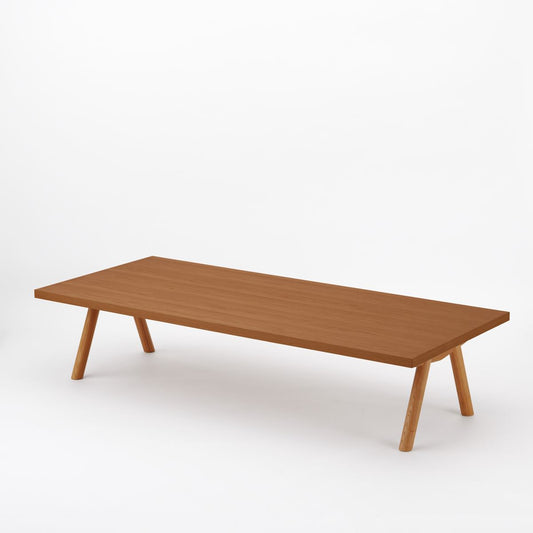 KUUM Living Table W1800 × D800 - アッシュ無垢材ブラウン / クーム リビング テーブル