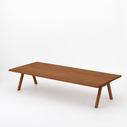 KUUM ローテーブル180x80cm | アッシュ無垢材ブラウン リビングテーブル