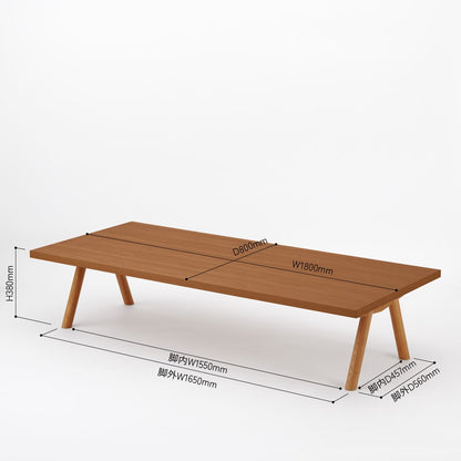 KUUM ローテーブル180x80cm | オーク突板ブラウン リビングテーブル