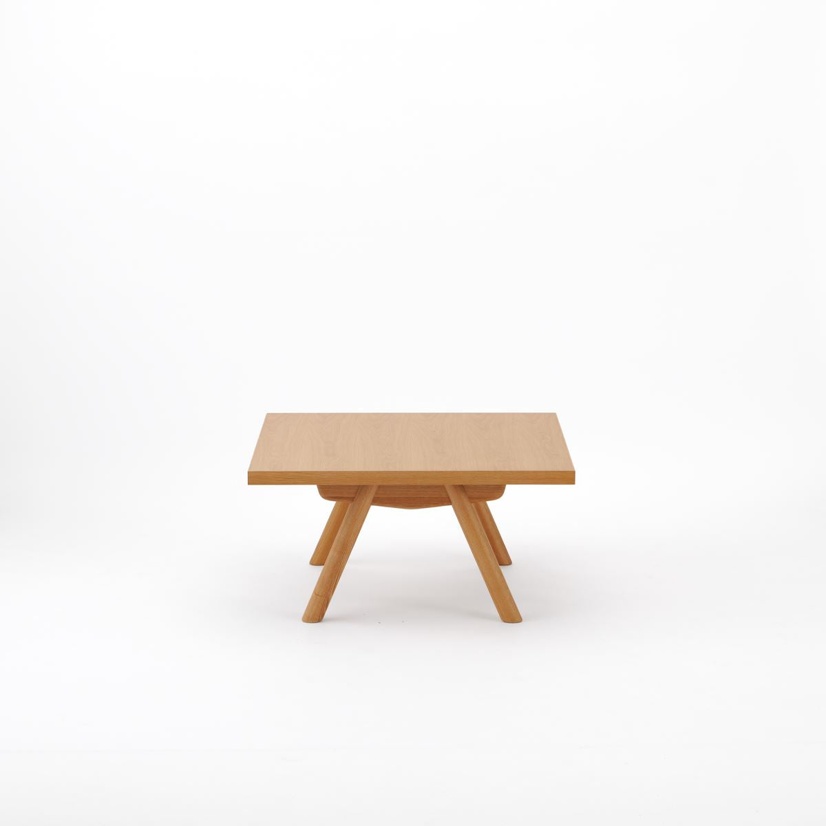 KUUM ローテーブル80x80cm | オーク突板ナチュラルリビングテーブル