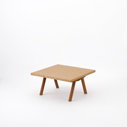KUUM ローテーブル80x80cm | オーク突板ナチュラルリビングテーブル