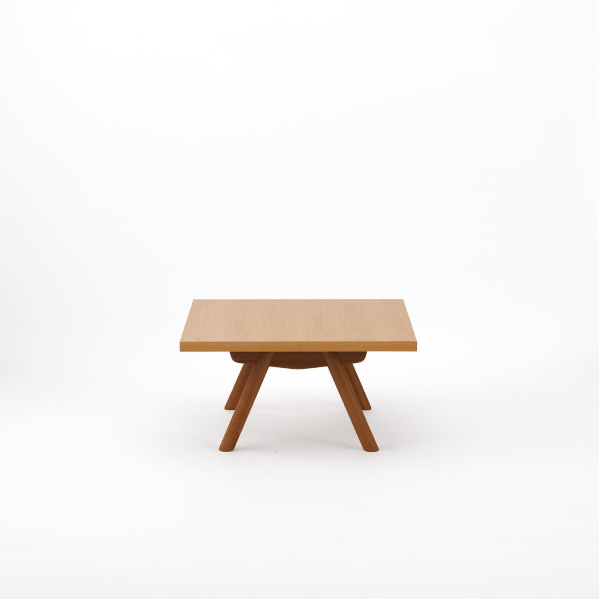 KUUM ローテーブル80x80cm | オーク突板ナチュラルリビングテーブル