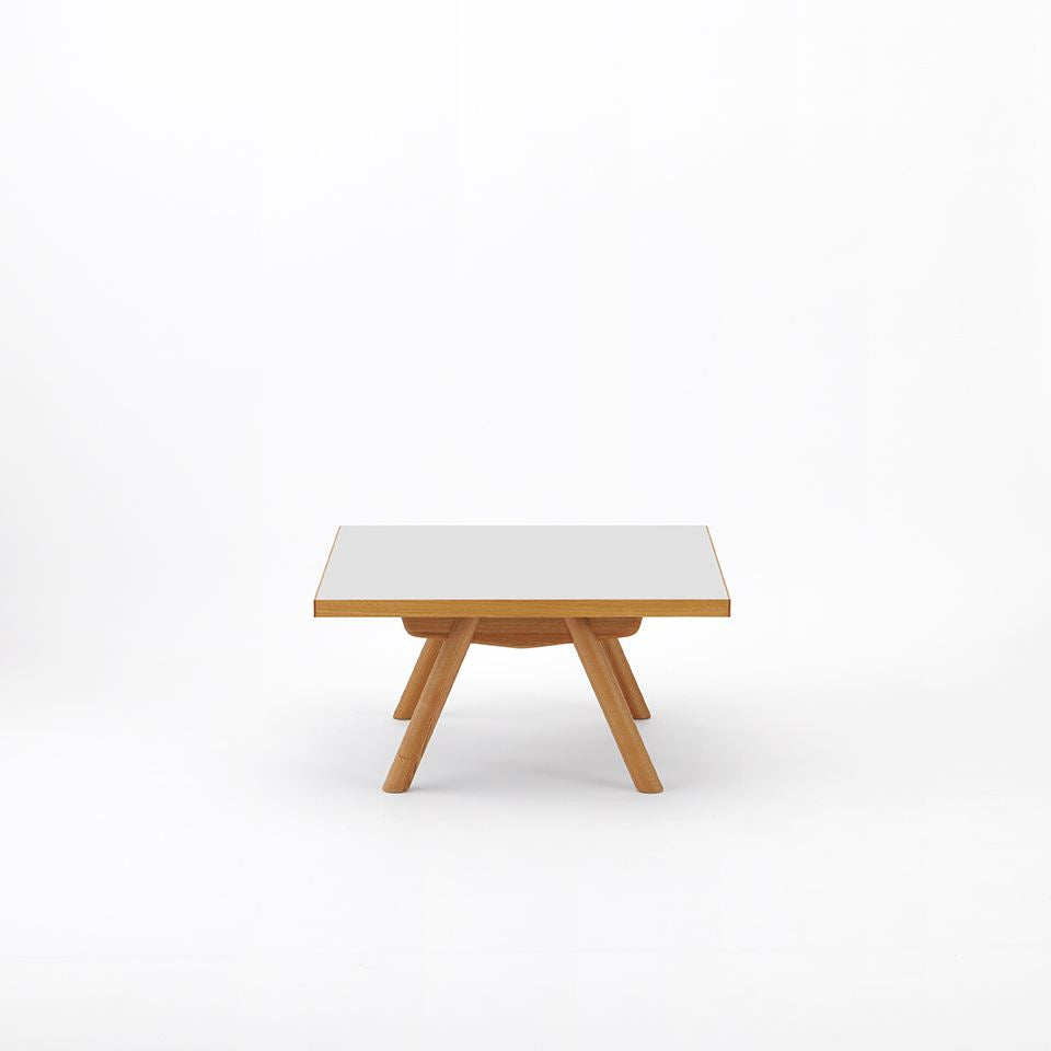 KUUM Living Table W800 × D800 - メラミンホワイト/ クーム リビング テーブル