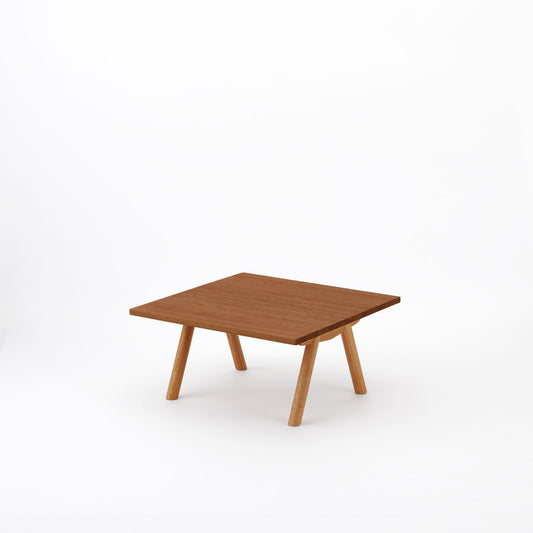 KUUM Living Table W800 × D800 - オーク突板ブラウン / クーム リビング テーブル