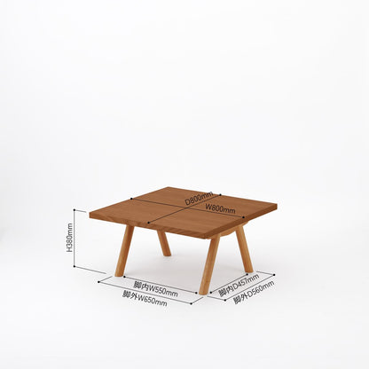 KUUM ローテーブル80x80cm | オーク突板ブラウンリビングテーブル