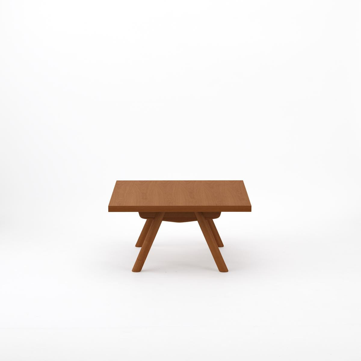 KUUM ローテーブル80x80cm | オーク突板ブラウンリビングテーブル