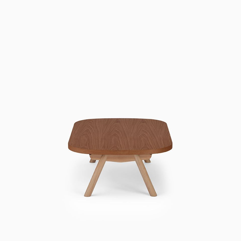 KUUM Living Table Oval  W1200 × D800 - オーク突板ブラウン / クーム リビング テーブル