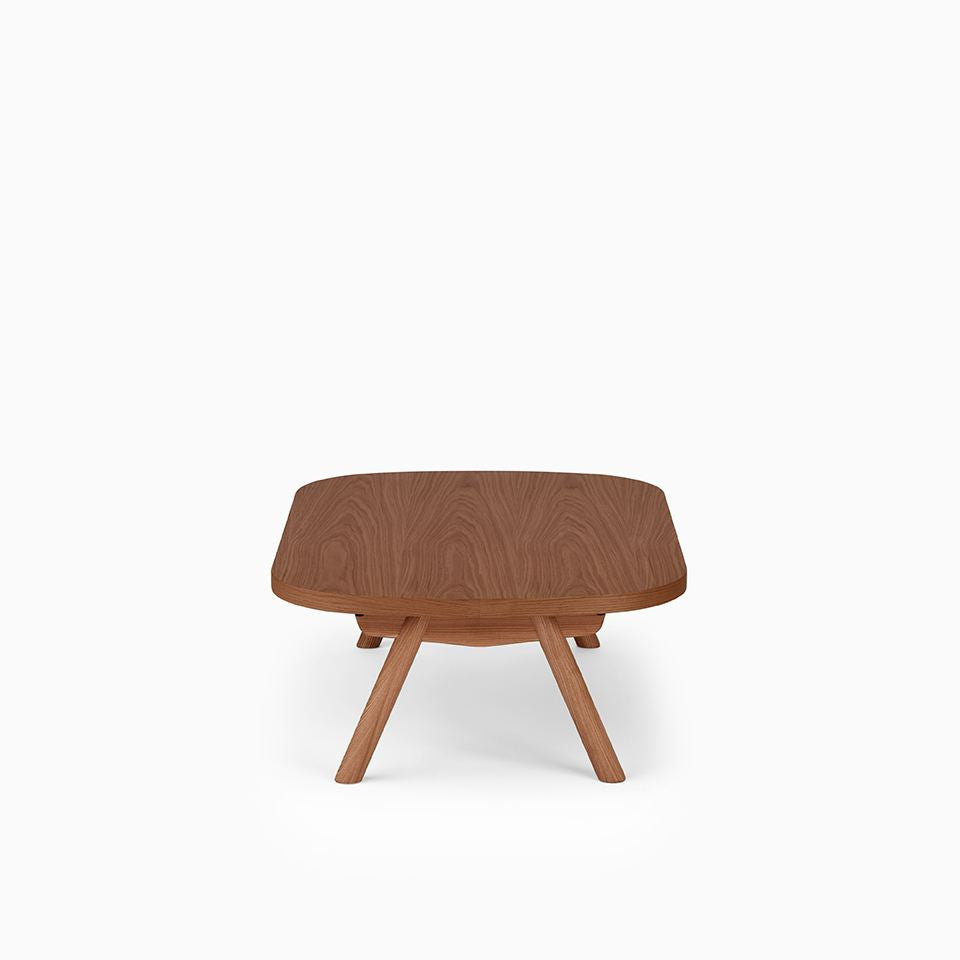 KUUM Living Table Oval  W1200 × D800 - オーク突板ブラウン / クーム リビング テーブル