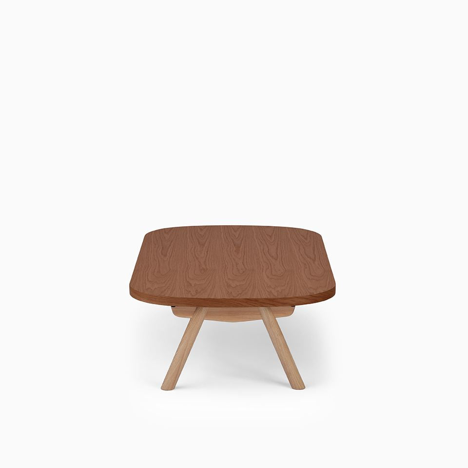 KUUM Living Table Oval  W1400 × D800 - オーク突板ブラウン / クーム リビング テーブル