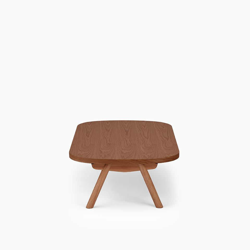 KUUM Living Table Oval  W1400 × D800 - オーク突板ブラウン / クーム リビング テーブル