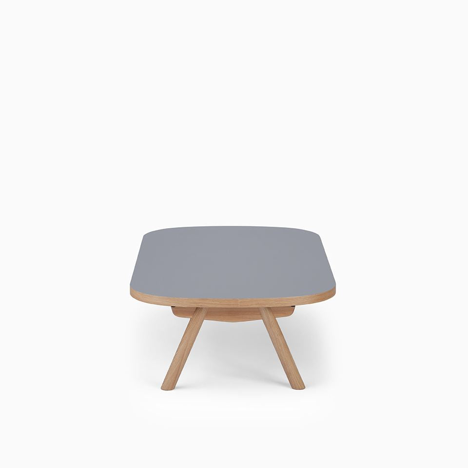 KUUM Living Table Oval  W1400 × D800 - メラミングレー / クーム リビング テーブル