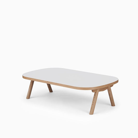 KUUM Living Table Oval  W1400 × D800 - メラミンホワイト / クーム リビング テーブル