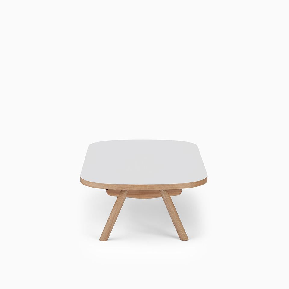 KUUM Living Table Oval  W1400 × D800 - メラミンホワイト / クーム リビング テーブル