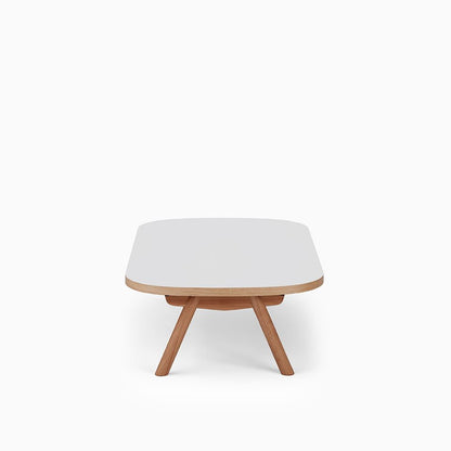KUUM Living Table Oval  W1400 × D800 - メラミンホワイト / クーム リビング テーブル
