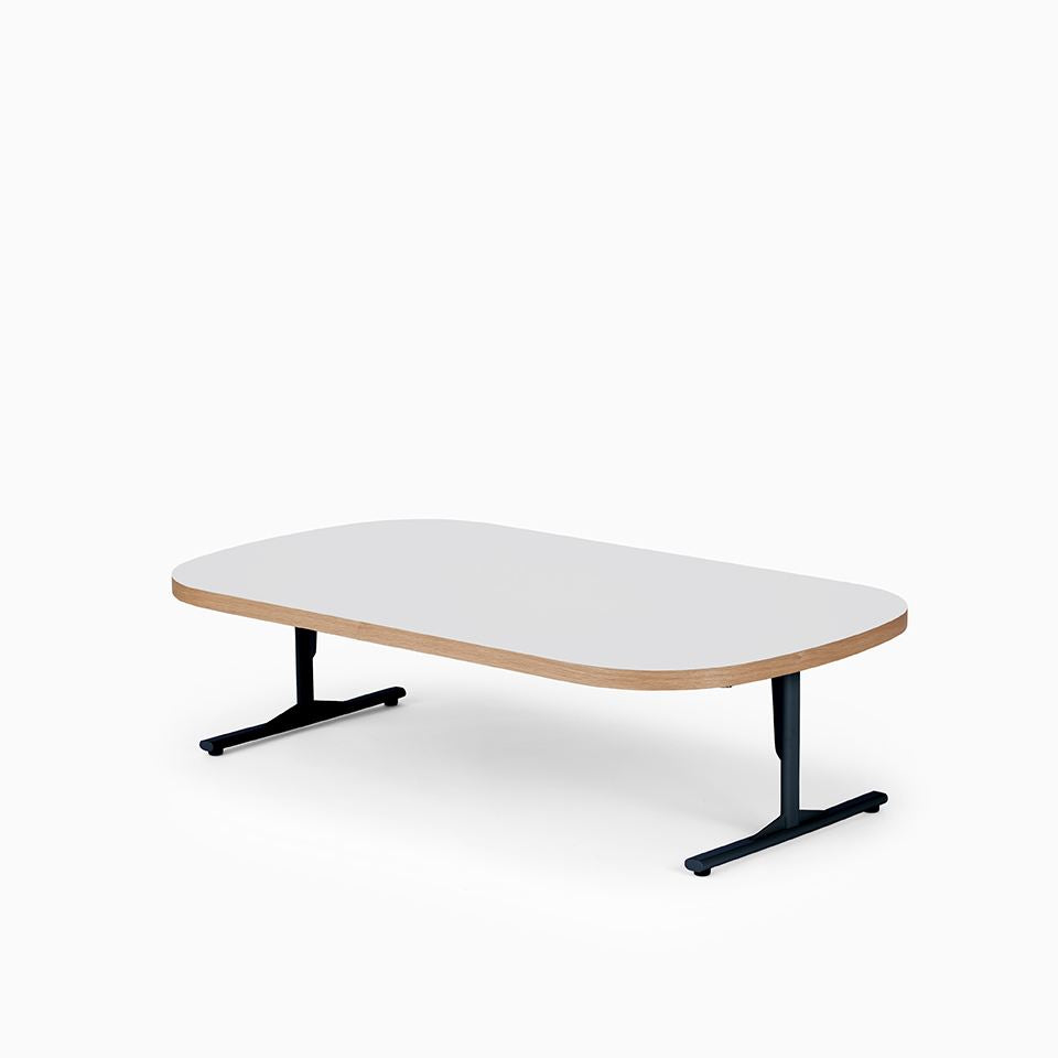 KUUM Living Table Oval  W1400 × D800 - メラミンホワイト / クーム リビング テーブル