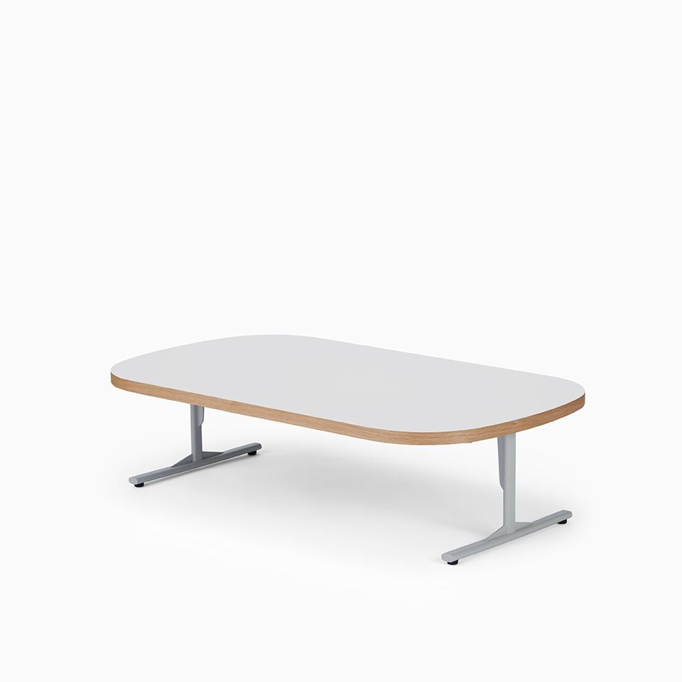 KUUM Living Table Oval  W1400 × D800 - メラミンホワイト / クーム リビング テーブル
