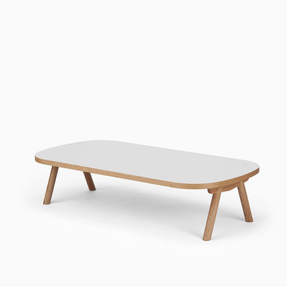 KUUM Living Table Oval  W1600 × D800 - メラミンホワイト / クーム リビング テーブル
