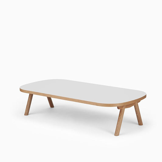 KUUM Living Table Oval  W1600 × D800 - メラミンホワイト / クーム リビング テーブル